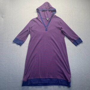 Lauren Ralph Lauren Red‎ & Blue Stripe Hooded Jersey Dress Size XL,100%Cotton